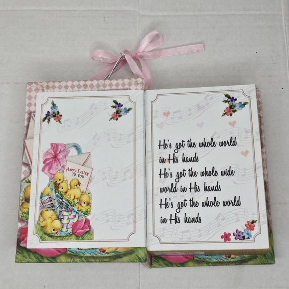New Mr. Cottontail Chicks Musical Songbook Ornament Happy Easter Vintage Style - Picture 3 of 9